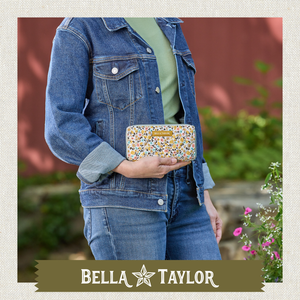 Prairie Meadow RFID Slim Card Wallet