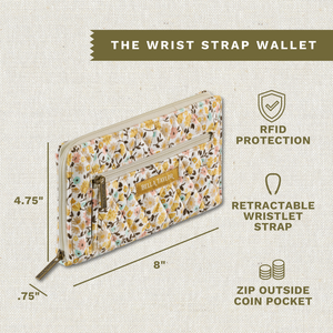 Prairie Meadow RFID Wrist Strap Wallet