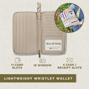 Prairie Meadow RFID Wrist Strap Wallet