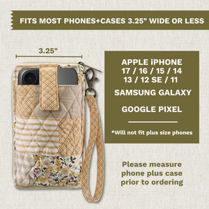 Prairie Meadow Patch RFID Cell Phone Wristlet