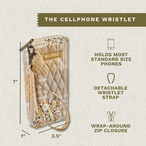 Prairie Meadow Patch RFID Cell Phone Wristlet