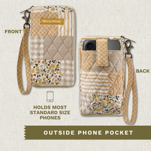 Prairie Meadow Patch RFID Cell Phone Wristlet