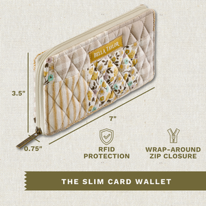 Prairie Meadow Patch RFID Slim Card Wallet