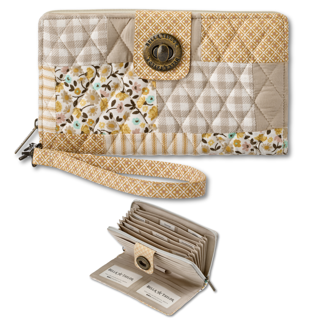 Prairie Meadow Patch RFID Cash System Wallet