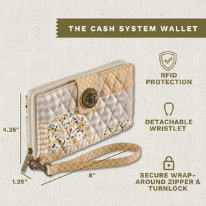 Prairie Meadow Patch RFID Cash System Wallet
