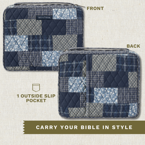 Heritage Blue Patch Bible Cover