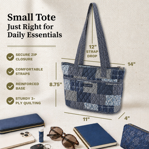 Heritage Blue Patch Small Tote