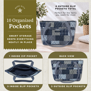 Heritage Blue Patch Small Tote