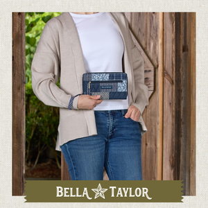 Heritage Blue Patch RFID Wrist Strap Wallet