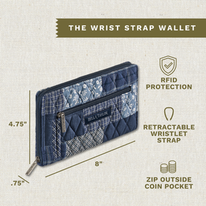 Heritage Blue Patch RFID Wrist Strap Wallet
