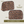 Front and back exterior views of cosmetic pouch.