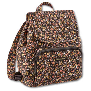 floral patchwork mini backpack ALOHA COLLECTION / FALL FLOWERS / BLACK/SANDSTONE Work It Out The Amerileather Mini Handmade Vintage Floral Mini Backpack