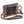 ID Lanyard front view featuring quilted floral fabric in espresso brown, golden tan, soft ivory, and dusty mauve.