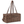 Duffle front view featuring quilted floral fabric in espresso brown, golden tan, soft ivory, and dusty mauve with 5 total pockets.