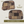 Front and back exterior views of cosmetic pouch.