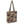 Large Tote front view featuring quilted patchwork fabric in espresso brown, golden tan, soft ivory, and dusty mauve, with top zip closure, and 6 total pockets.