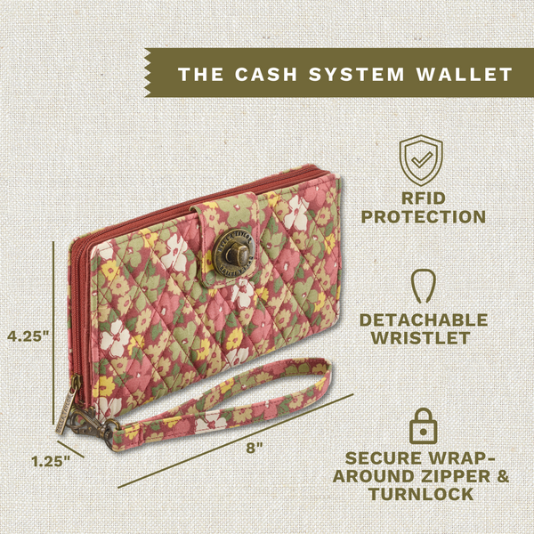 Autumn Garden RFID Cash System Wallet