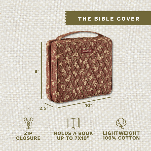 Burgundy Floral Bible Cover