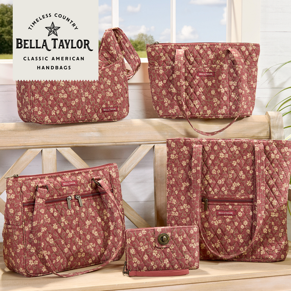 Burgundy Floral Lunch Tote