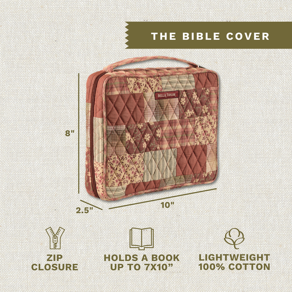 Burgundy Patch Bible Cover