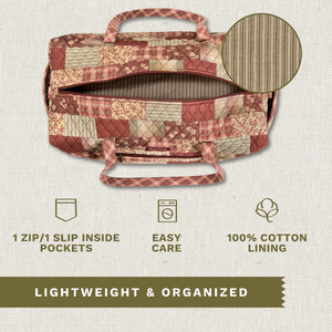 Burgundy Patch Duffle