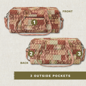 Burgundy Patch Duffle