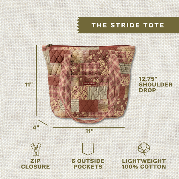 Burgundy Patch Stride Tote