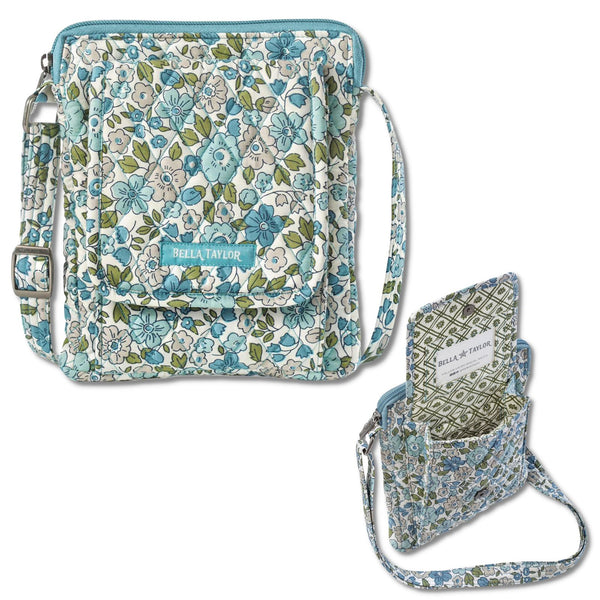 Delicate Floral Blue Mini Crossbody