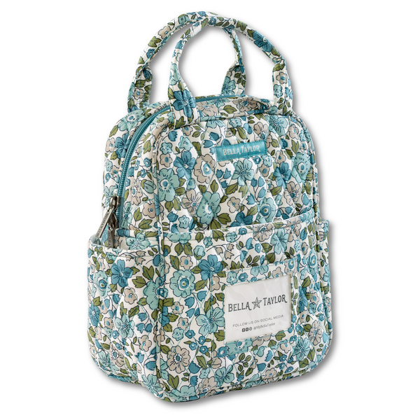 Delicate Floral Blue Lunch Tote