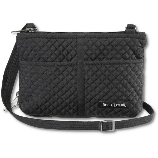 Solid Black Essentials Wallet Crossbody