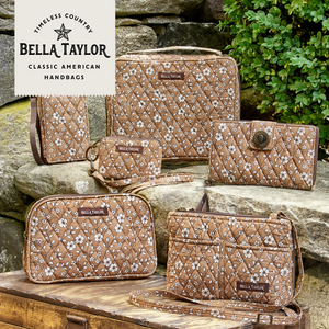 Vintage Vine Brown Essentials Wallet Crossbody