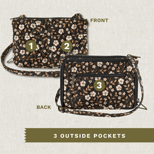 Vintage Vine Midnight Essentials Wallet Crossbody