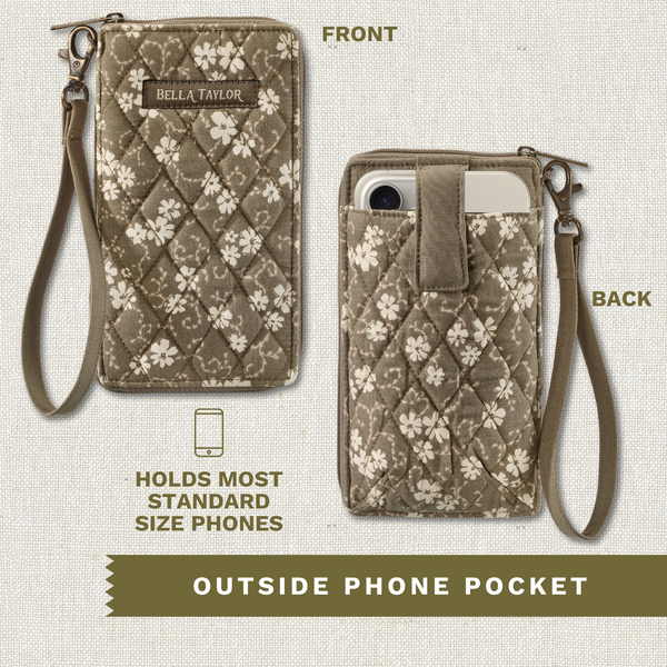 Woodland Floral RFID Cell Phone Wristlet