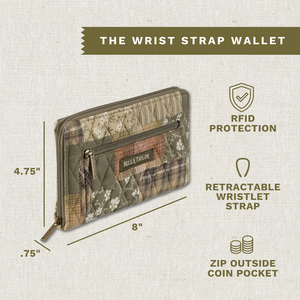 Woodland Patch RFID Wrist Strap Wallet