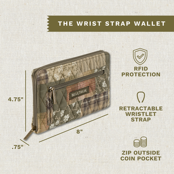 Woodland Patch RFID Wrist Strap Wallet