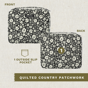 Bicolor Floral Black Bible Cover