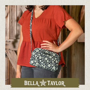 Bicolor Floral Black Simple Crossbody