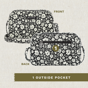 Bicolor Floral Black Simple Crossbody