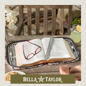 Delicate Floral Charcoal Bible Cover