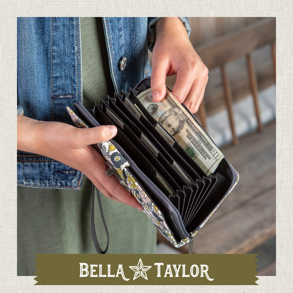 Buy Bella Taylor RFID Wristlet Cash System Wallet for Cash