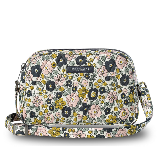 Delicate Floral Charcoal Simple Crossbody