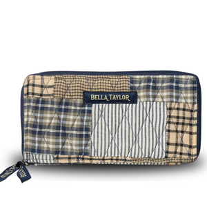 Farmhouse Blue RFID Slim Card Wallet