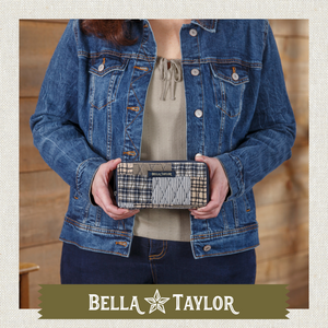 Farmhouse Blue RFID Slim Card Wallet