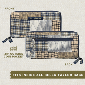 Farmhouse Blue RFID Slim Card Wallet