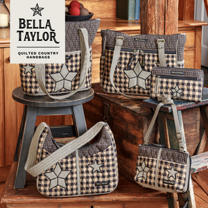 Farmhouse Star collection lifestyle image featuring coordinating handbags and accessories.
