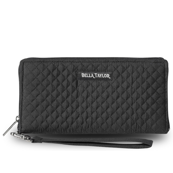 Solid Black RFID Envelope Wallet