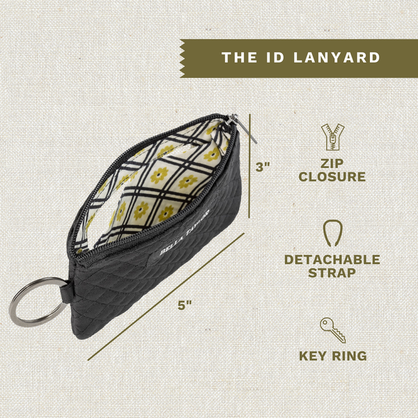 Solid Black ID Lanyard