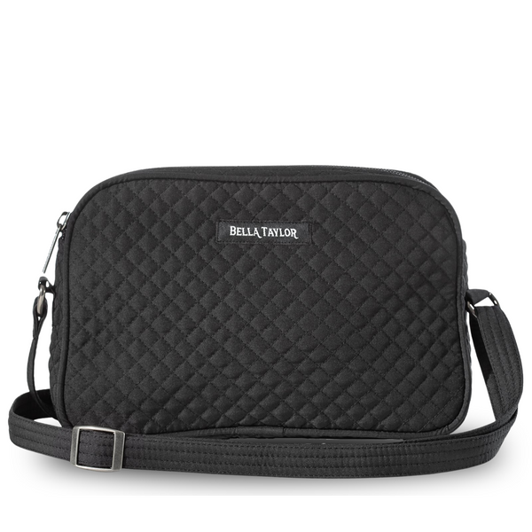 Solid Black Simple Crossbody