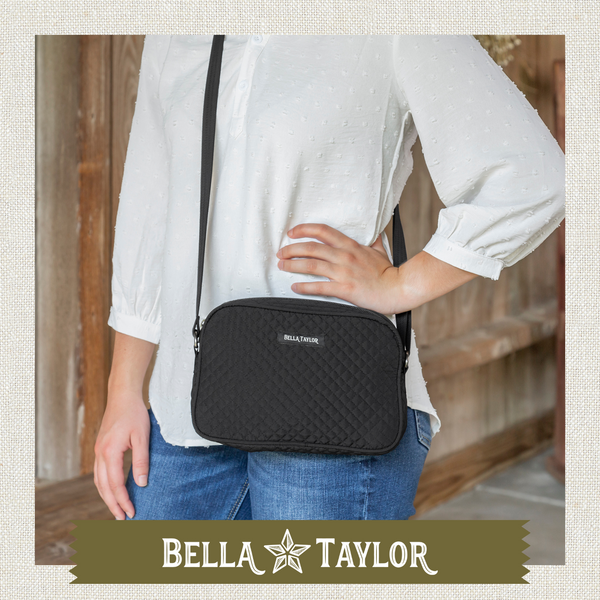 Solid Black Simple Crossbody