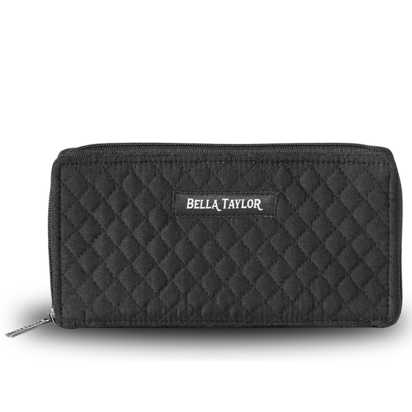 Solid Black RFID Slim Card Wallet